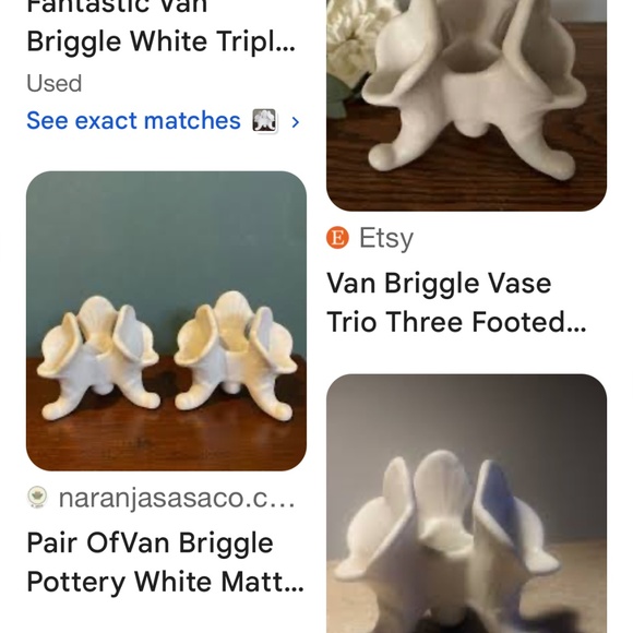 Vintage 3 footed Van Briggle vase - Picture 4 of 5